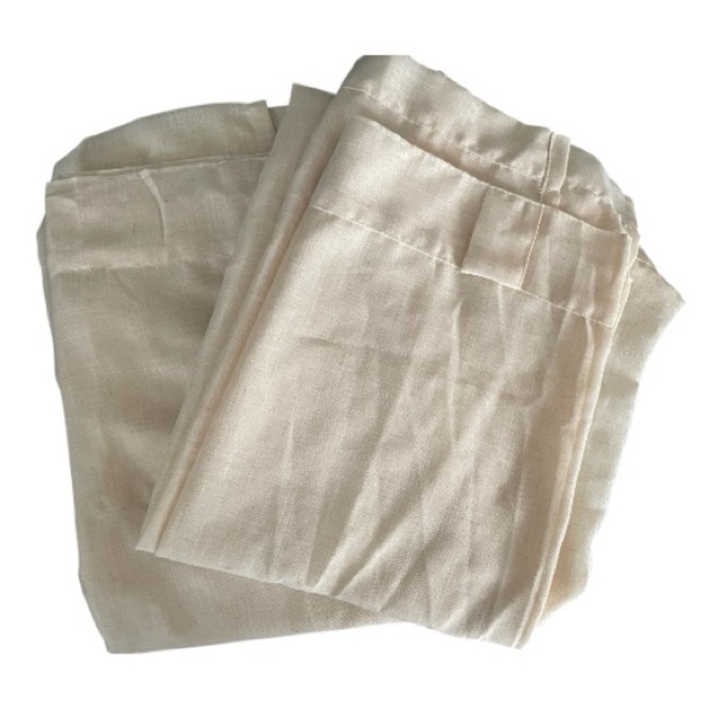 Lightweight Cream Curtain Panel Pair - Neutral Sheer Drapes